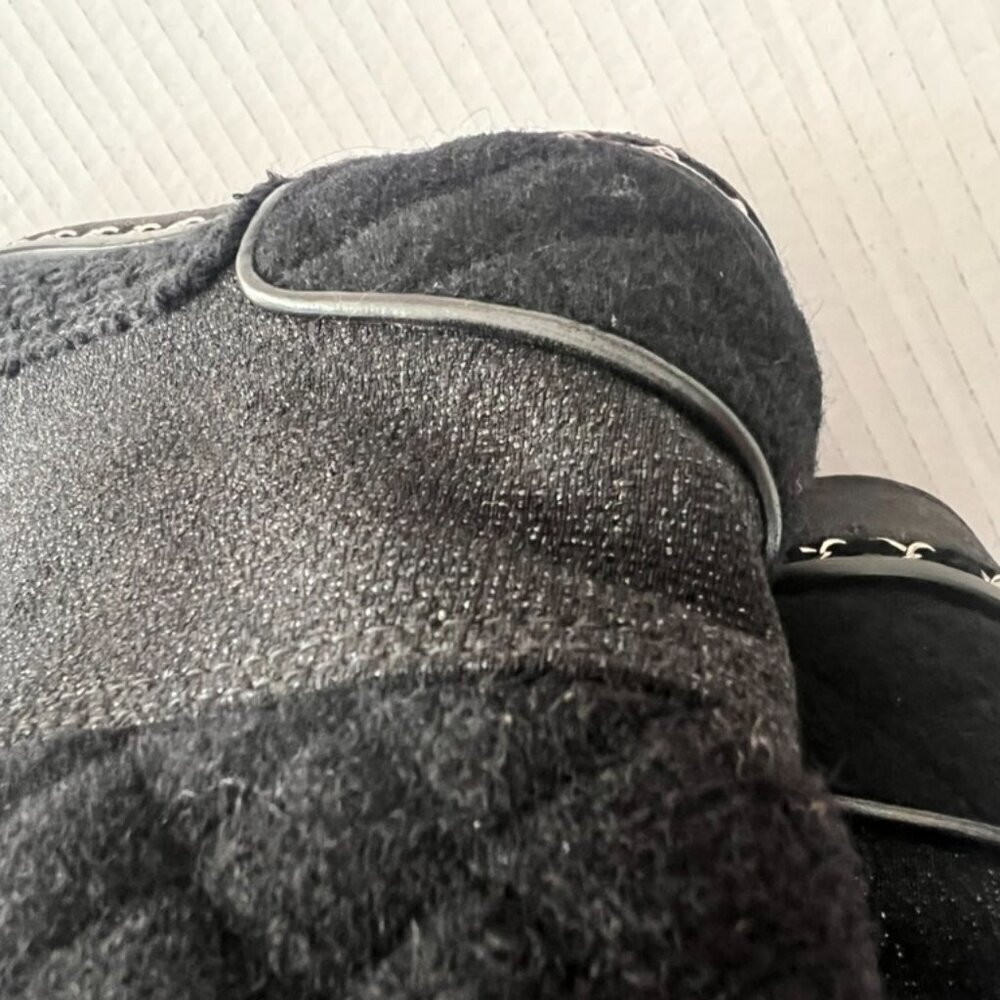Chanel black tweed and suede combat boots size 38 - Picture 8 of 11